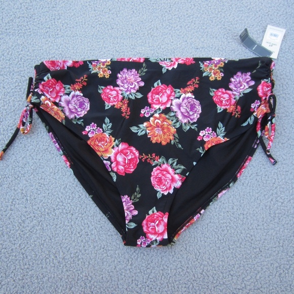 Terra and Sky Swim Bottoms Women's Plus Size 4X 28W 30W Floral Mid Rise Swimwear - Picture 6 of 16